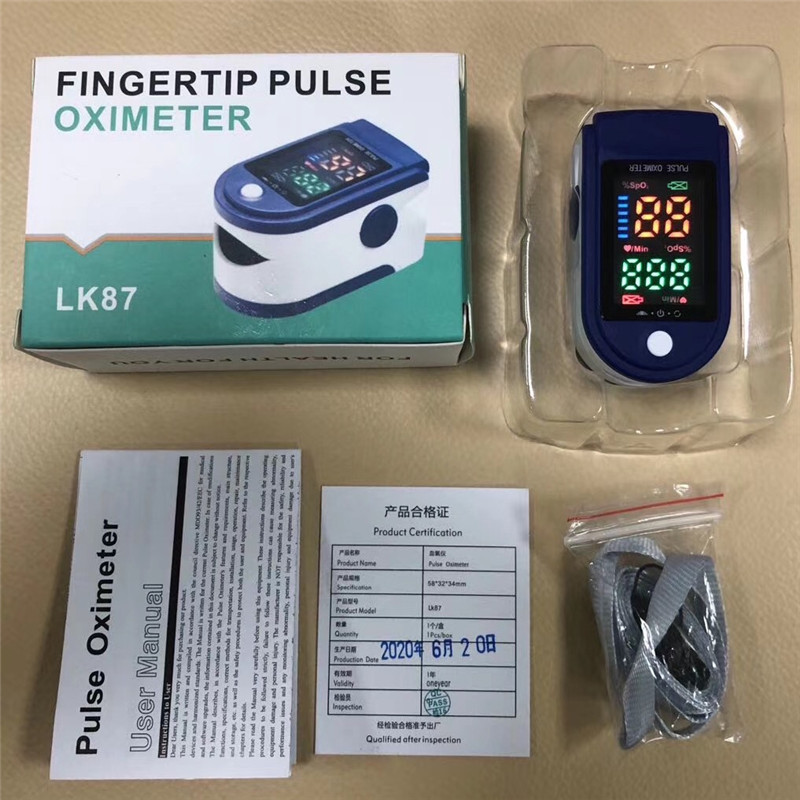 LED4 color screen LK87 Fingertip Oxygen Meter Digital Tube finger sandwich rate Monitor available from stock