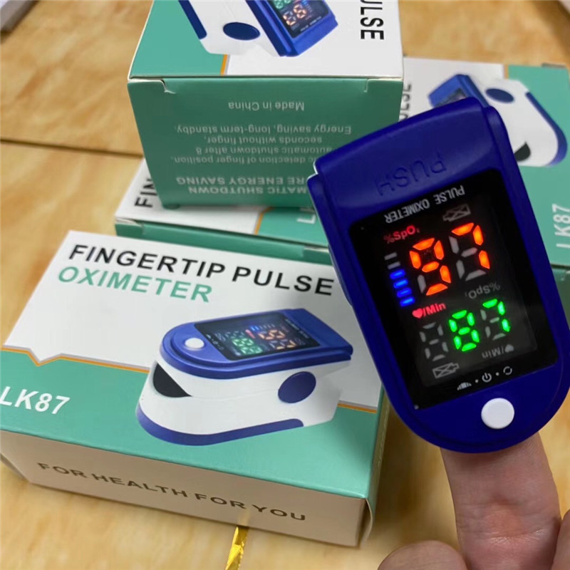 LED4 color screen LK87 Fingertip Oxygen Meter Digital Tube finger Sandwich rate Monitor