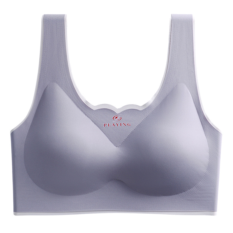 Oxygen 2.0 Ice Silk Seamless Beautiful Back Chest Wrap Underwear Women&#039;s Vest Base Tube Top without Steel Ring Sports Push up Bra