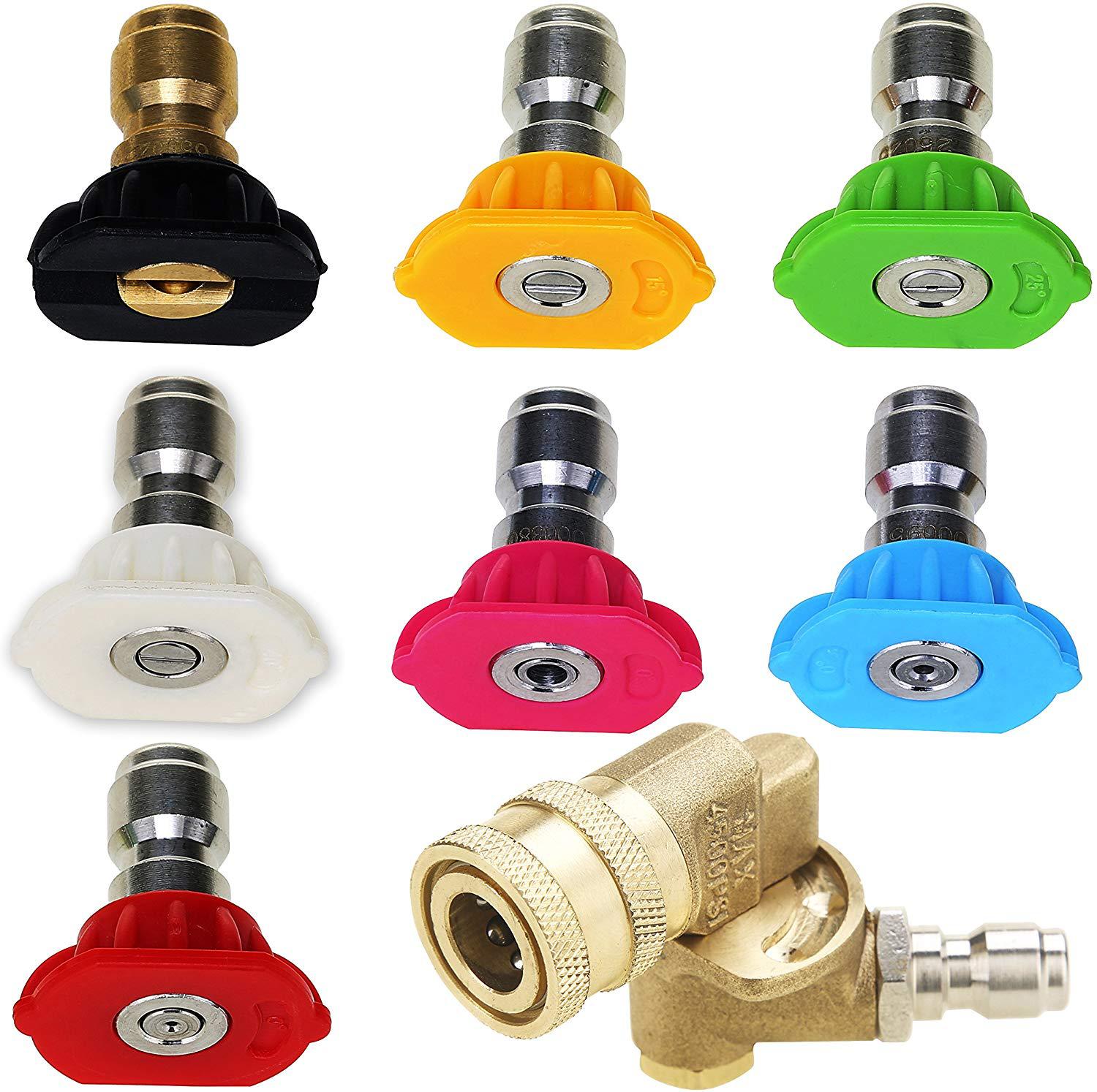 Quick Connector Pure Copper Coupler 5 Gear Angle Adjustment Universal Joint Adjustable Direction 7 Kinds Fan Shape Nozzle
