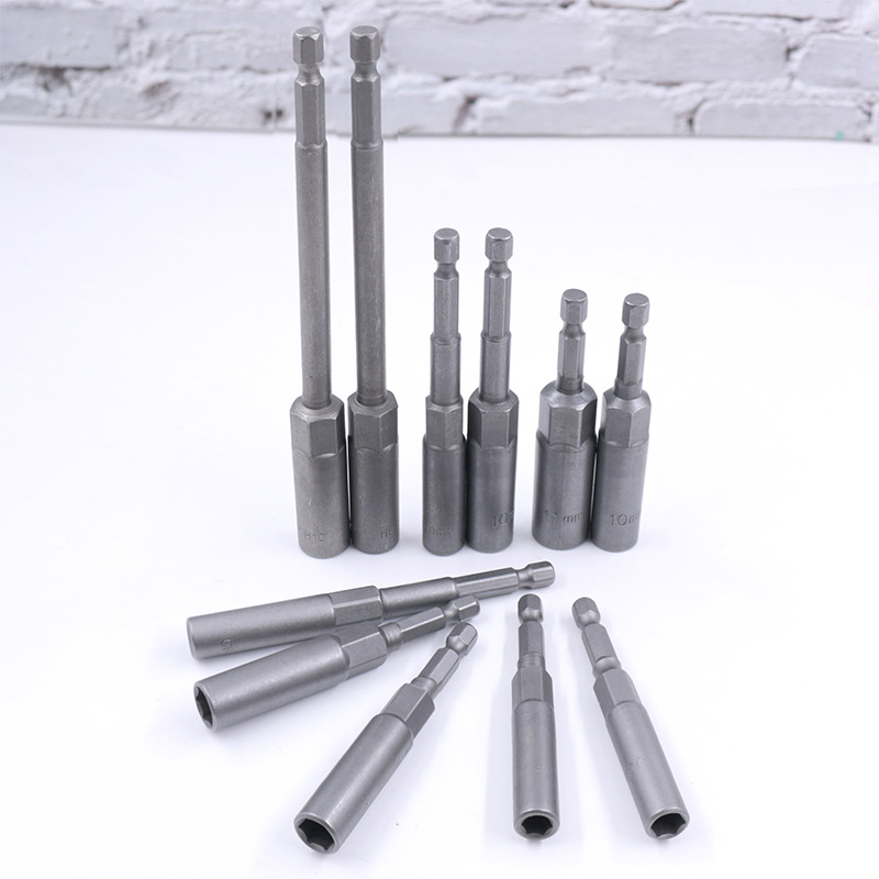 1/4 Deepening Non-Magnetic Air Nutsette Pneumatic Deepening Sleeve Hexagon Socket Screwdrivers Blades Nut Quick Sleeve Tool