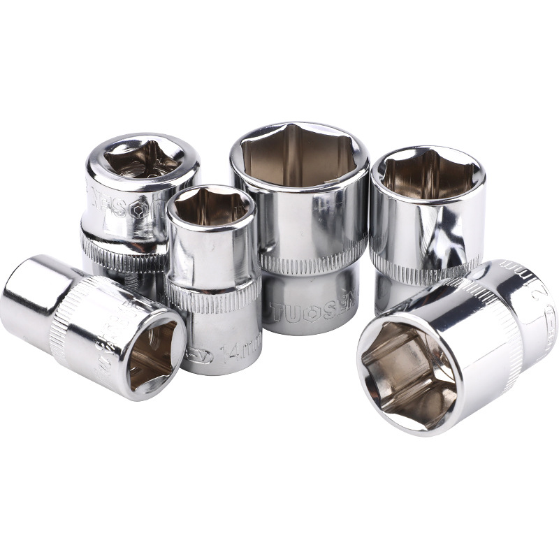 Tuosen Hardware Tools 1/2-Inch Sleeve Hexagon Socket Mirror Polishing 8-32mm Socket Head Socket Wrench