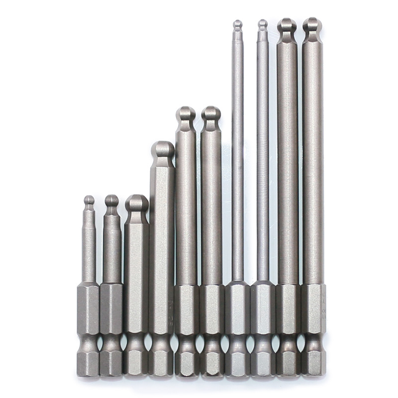 S2 Steel Ball Head Hexagon Socket Screwdrivers Blades 1/4 Magnetic Pneumatic Screw Driver Hexagon Socket Pneumatic Screwdriver Desan