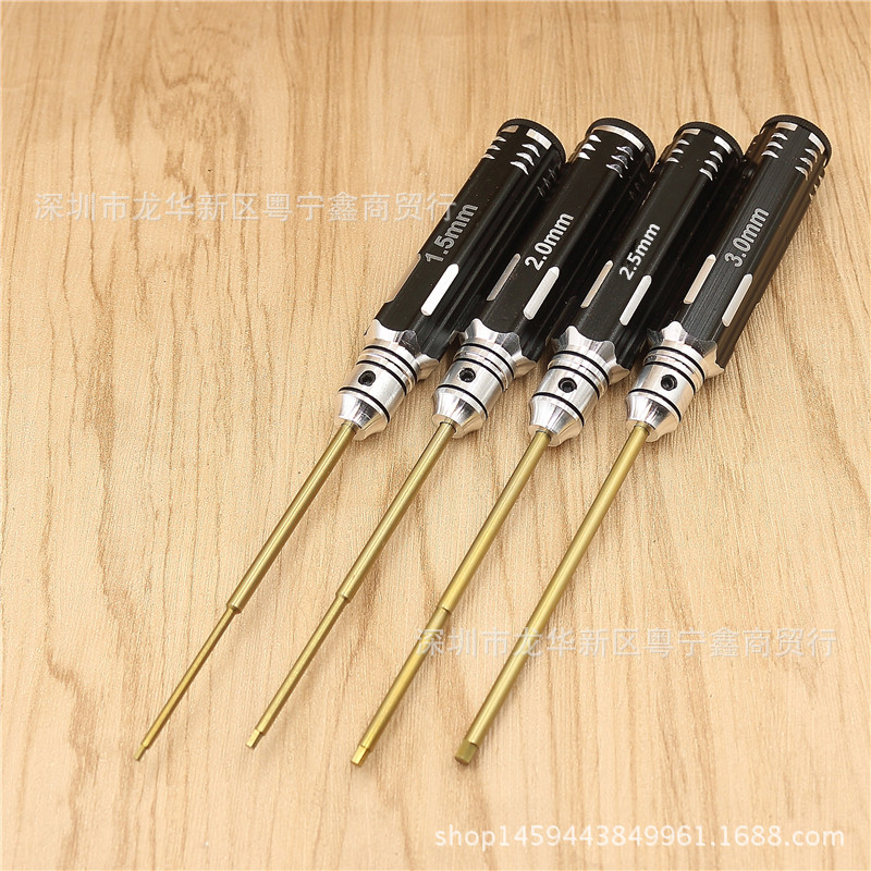 Model Tool High-Grade Titanium Plating 1.5/2.0/2.5/3.0 Four-in-One Titanium Plating Alloy Hexagon Socket Screwdriver Head