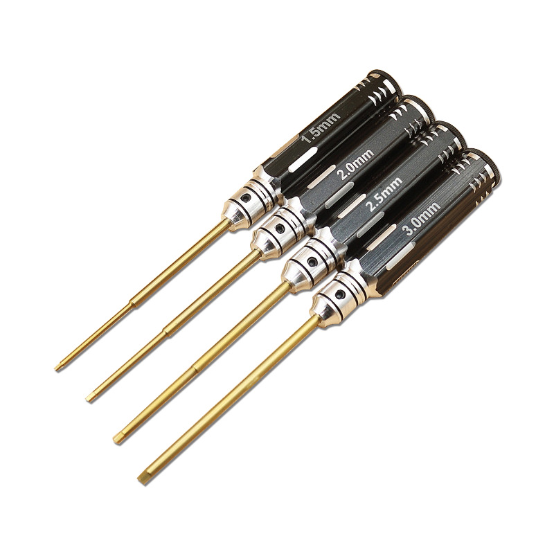 Model Tool High-Grade Titanium Plating 1.5/2.0/2.5/3.0 Four-in-One Titanium Plating Alloy Hexagon Socket Screwdriver Head