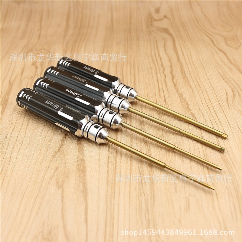 Model Tool High-Grade Titanium Plating 1.5/2.0/2.5/3.0 Four-in-One Titanium Plating Alloy Hexagon Socket Screwdriver Head