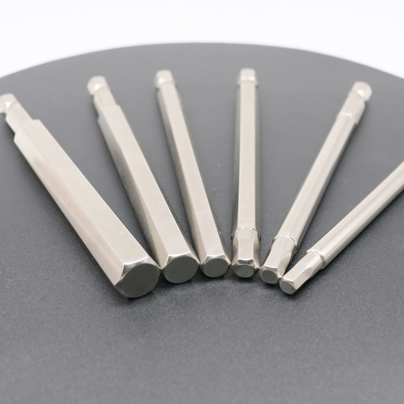 S2 Steel 1/4 with Magnetic British Hexagon Socket Pneumatic Bit Electroplating Anti-Rust Hexagon Screwdriver Screwdriver Screwdriver Screw Bit