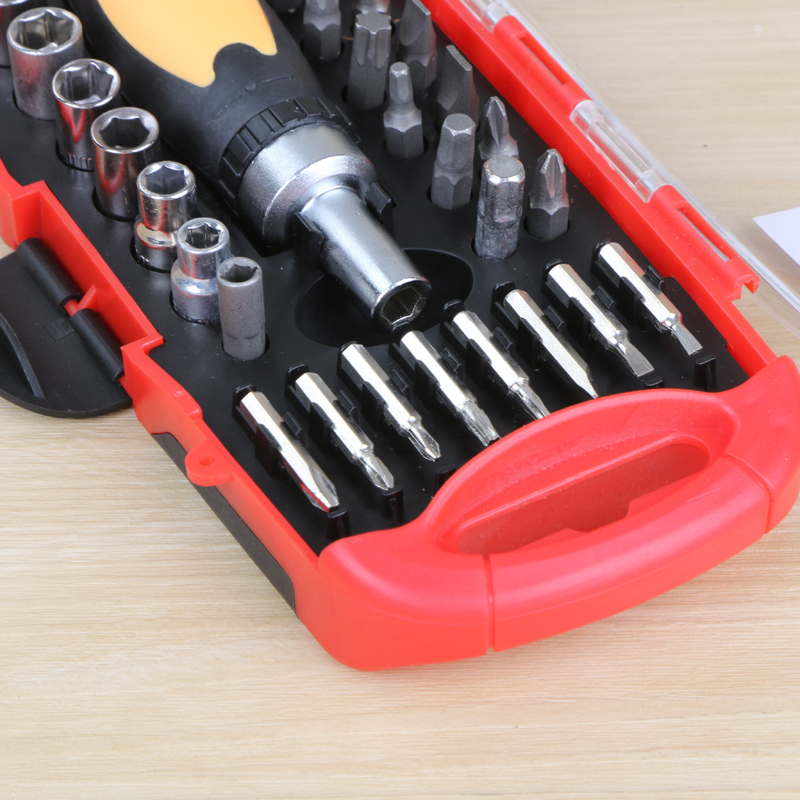 Socket wrench set with hexagon multi-function screwdriver set.