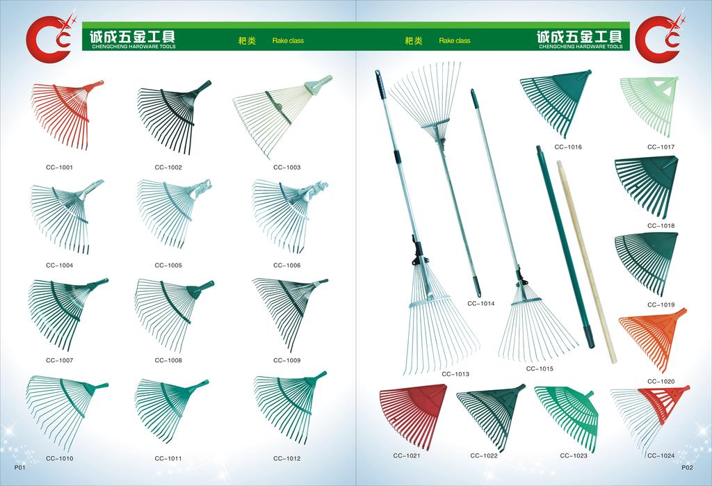 12-tooth Harrow head farm Harrow rake landscape rake handle rivets rake head spray factory direct