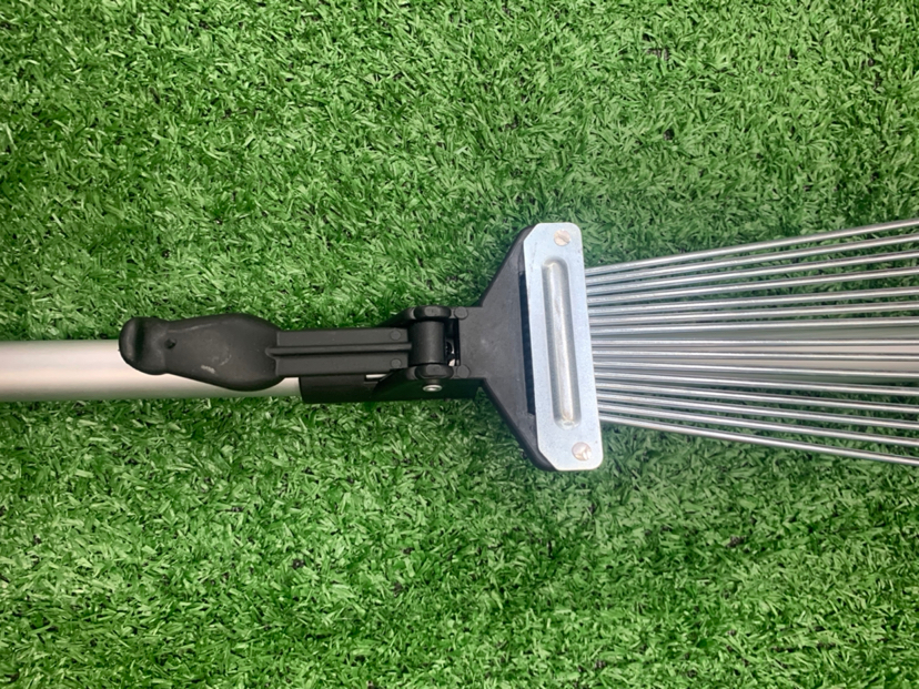 Gardening Tools Two Segments Scaling Aluminum Rake 15 Tooth Rake Grass Harrow