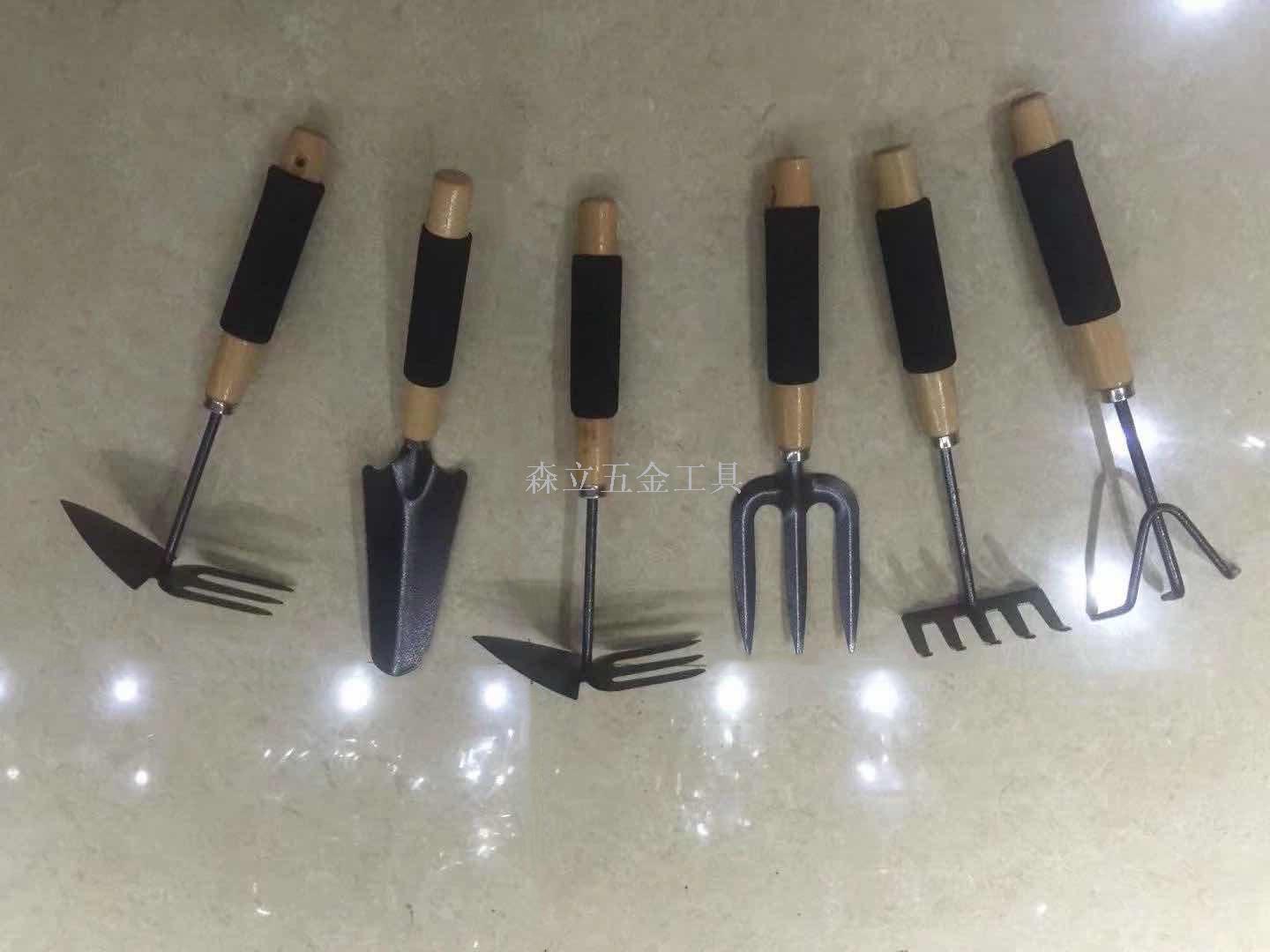 Wooden handle, sponge handle, Flower hoe, three-claw, three-tooth, five-tooth Harrow, Wooden handle, garden Tool, rake