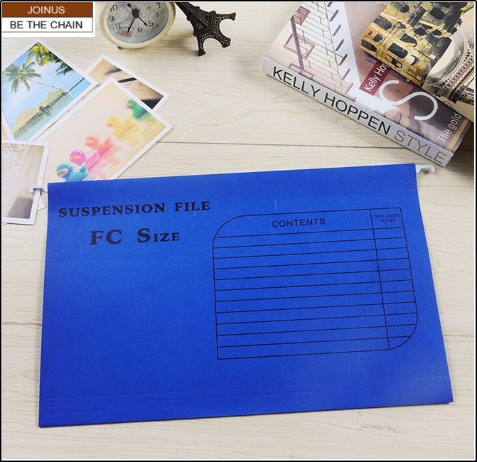  FC Plastic clear Tabs and Blank Inserts Kraft Paper Hanging Suspension File Foldersdocument bags stationery  AF-2101