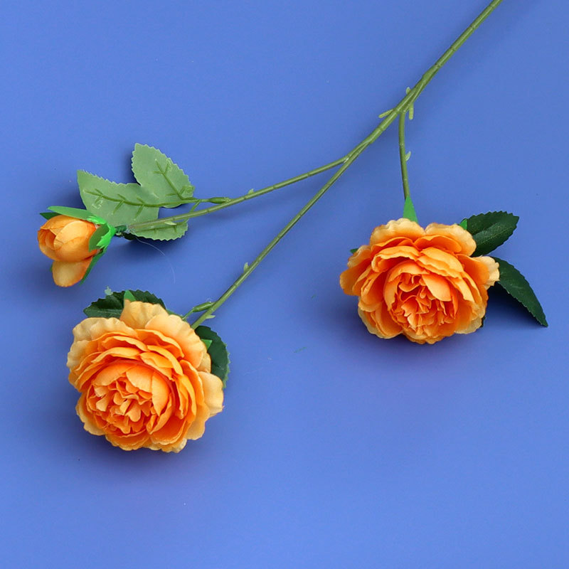 Artificial Flower Three Three Heads Ranunculus Asiaticus Wedding Road Lead Wedding Hall Ceiling Brazilian Rose Artificial Bouquet Core Peony