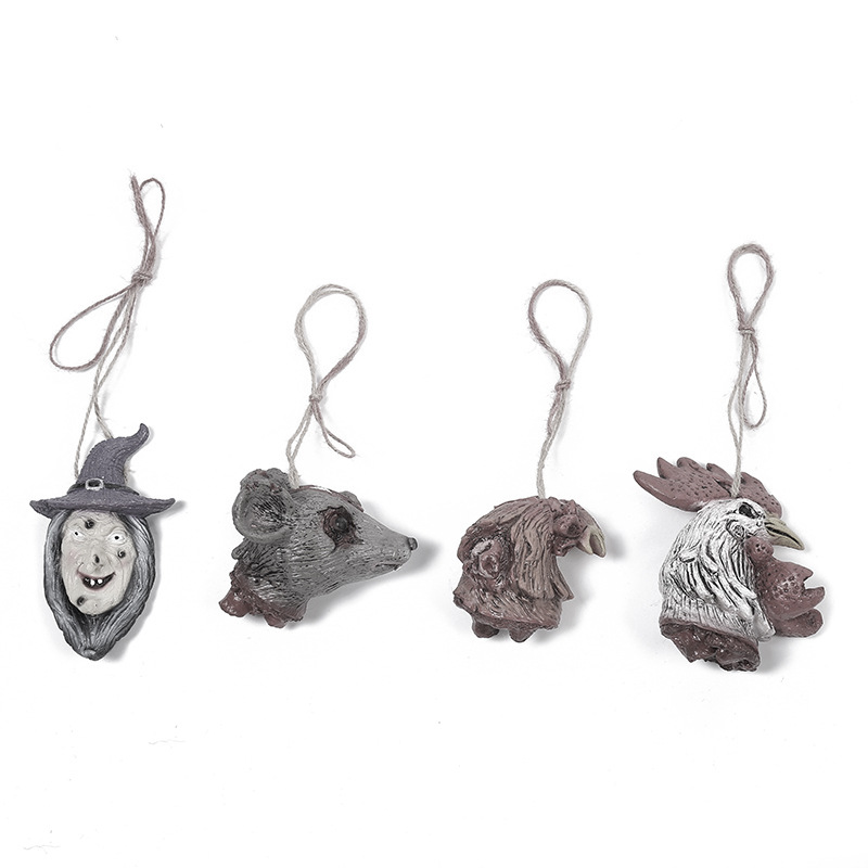 The Halloween trick props hands broken feet simulation Human organs hanging house chamber animal heads hanging