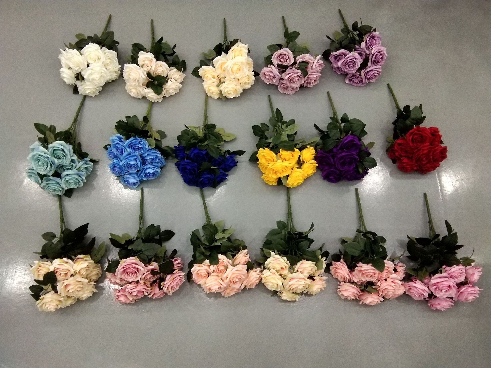Silk 10 Heads French Emulational Rose Flower Wedding Decoration Bouquet Vase Emulational Flower and Decorative Flower