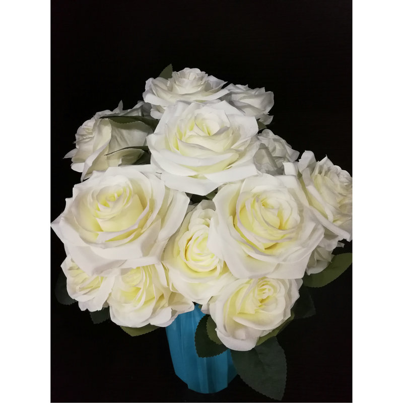 Silk 10 Heads French Emulational Rose Flower Wedding Decoration Bouquet Vase Emulational Flower and Decorative Flower