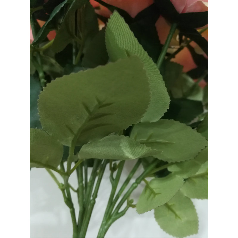 Silk 10 Heads French Emulational Rose Flower Wedding Decoration Bouquet Vase Emulational Flower and Decorative Flower