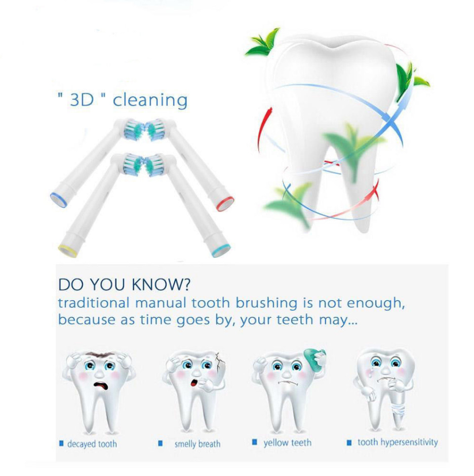 4pcsPack Electric Tooth Brush Replacement Heads for Oral B