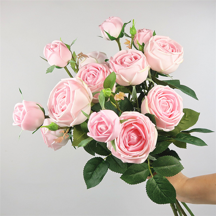 Heads Moisturizing Rose Sweet Rose Wedding Home Furnishing Silk Flower Wedding Celebration Decoration Fake Floriculture