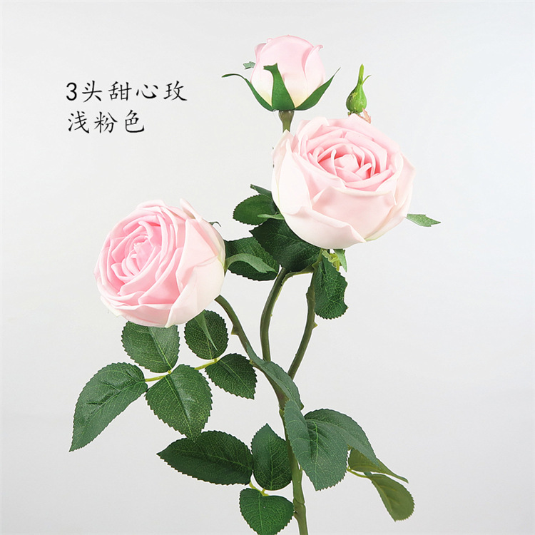 Heads Moisturizing Rose Sweet Rose Wedding Home Furnishing Silk Flower Wedding Celebration Decoration Fake Floriculture