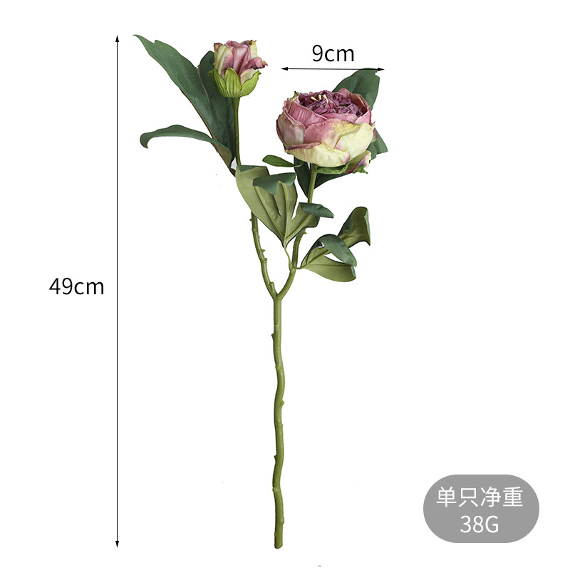 Amazon Sources Living Room Home Decoration Simulation Fake Flower Bouquet Bride Holding Artificial Flower 2 Heads Vintage Peony