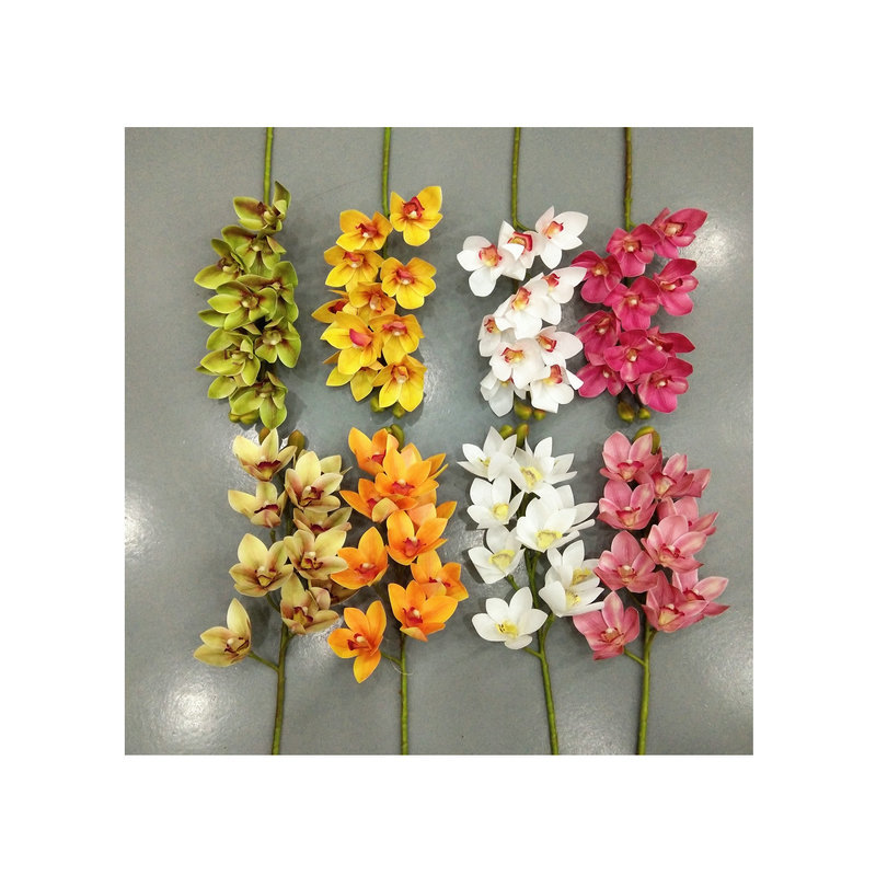 3D Printing 10 Heads Cymbidium Faberi Simulation Bouquet Home Photography Decoration Bouquet Wholesale