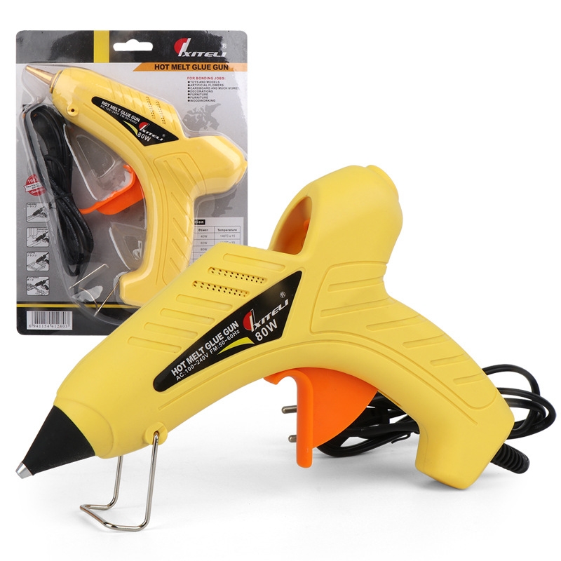 High Quality Electric Hot Melt Glue Gun 40W 60W 80W 100W 100-240V Yellow, White, Blue