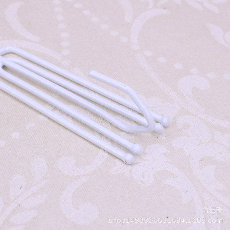 Fabric Curtain Header Tape Four-Fork Hook Household Iron Electroplated Paint Four-Claw Hook Five-Finger Hook Stainless Steel Curtain Hook