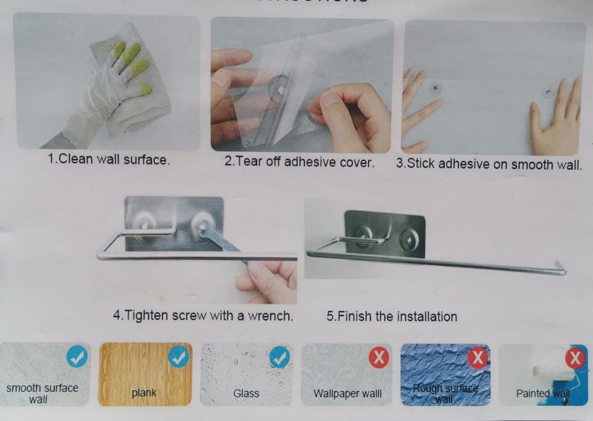 Manufacturers direct, non - punch stainless steel kitchen towel rack adhesive tape napkin roll paper holder