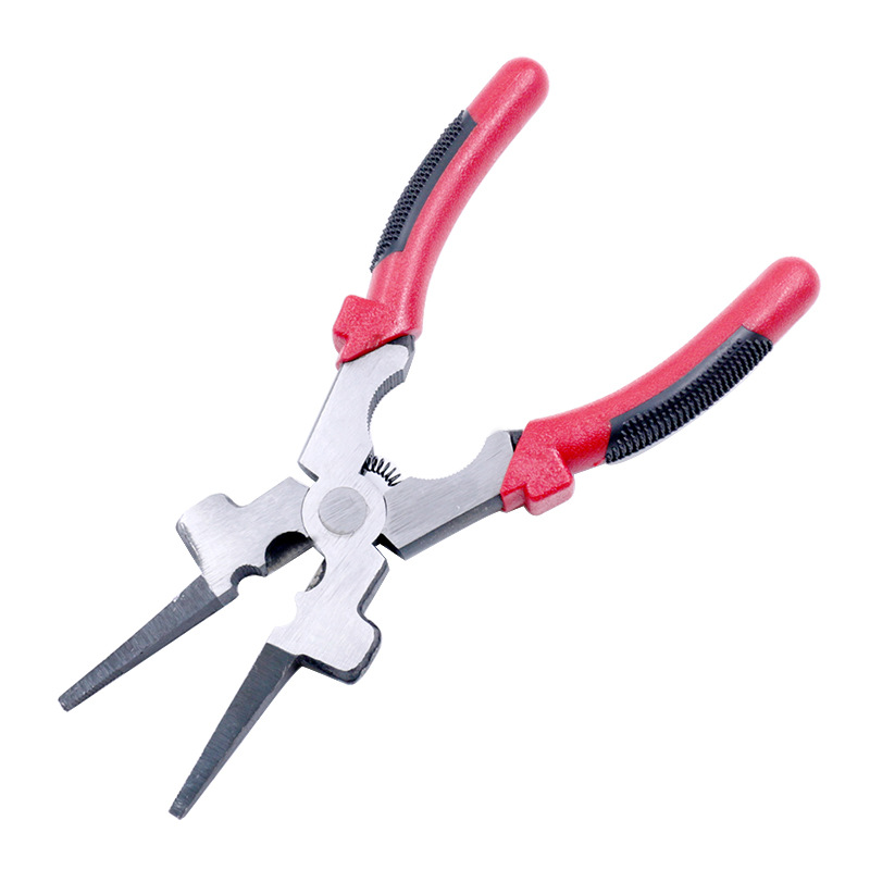 8-Inch Welding Auxiliary Pliers Welder Welding Protection Pliers Gas Welding Protection Long Mouth Clamp Multi-Function Tapping Shear