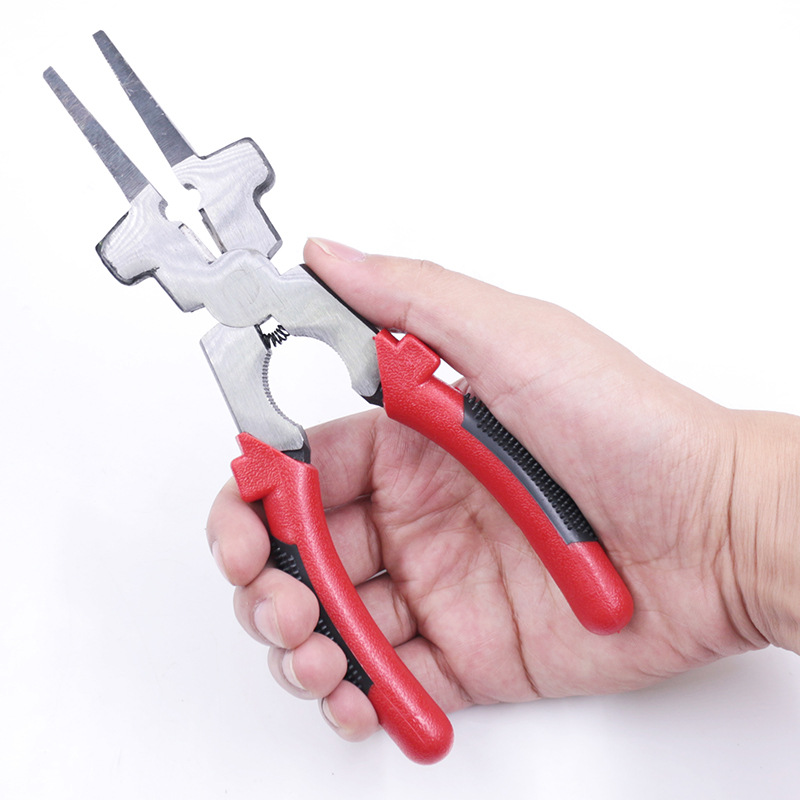 8-Inch Welding Auxiliary Pliers Welder Welding Protection Pliers Gas Welding Protection Long Mouth Clamp Multi-Function Tapping Shear
