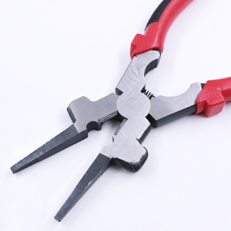 8-Inch Welding Auxiliary Pliers Welder Welding Protection Pliers Gas Welding Protection Long Mouth Clamp Multi-Function Tapping Shear