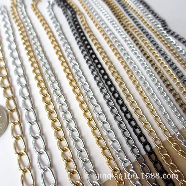 Price DIY Electroplating Aluminum Zipper Clothing Ornament Accessories Iron Chain Stage Performance Chain Aluminum Chain