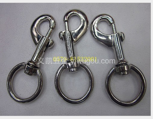 132 # button zinc alloy key chain pet dog bag buckles metal keychains key chain  
