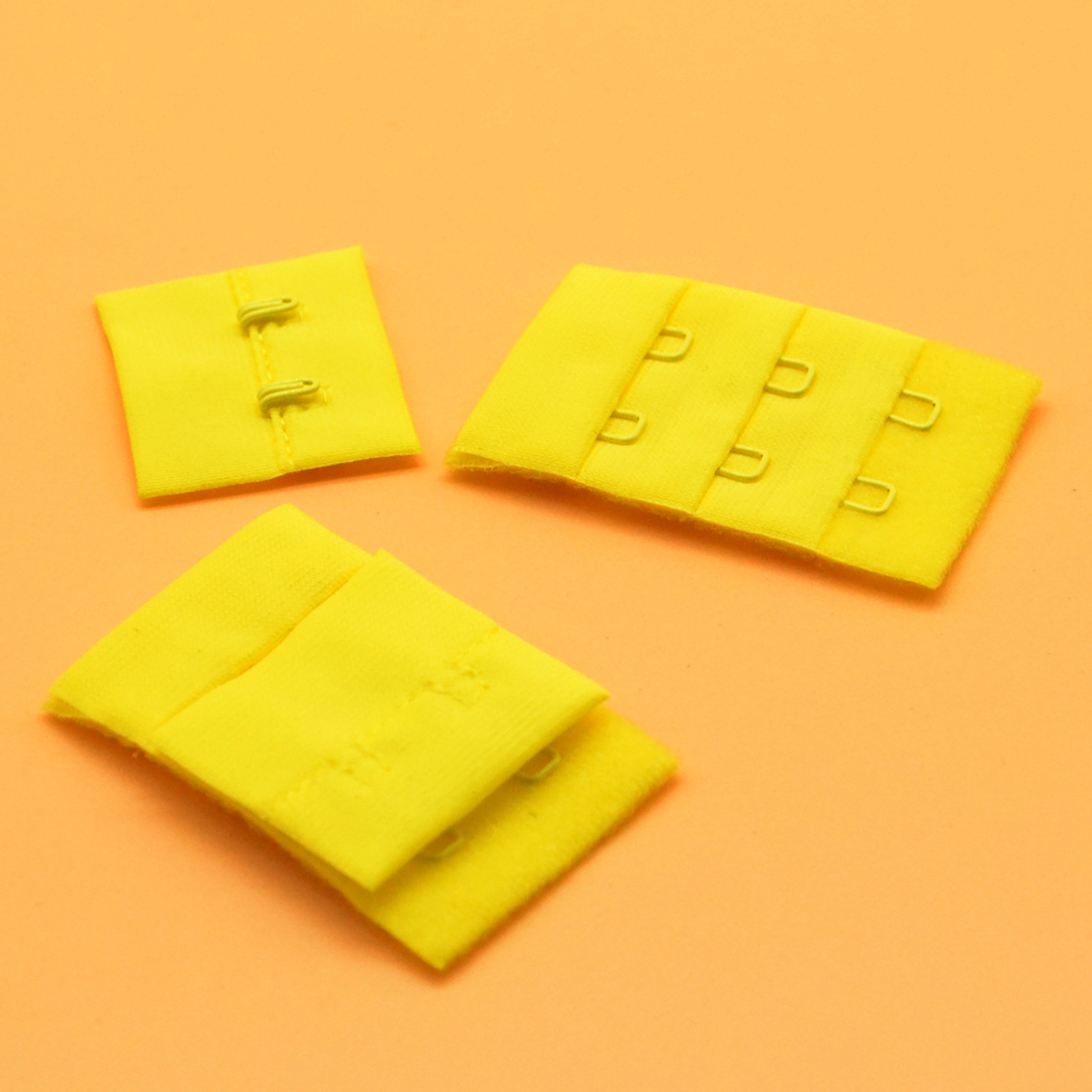 Factory Direct Sales Right Angle Flat Back Buckle 3 Rows 2 Buckles Underwear Accessories Bra Hook Buckle Underwear Buckle Matching Nylon Customization