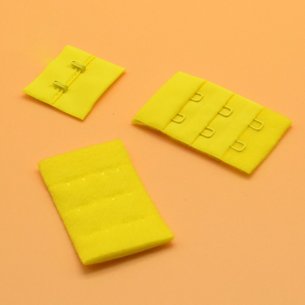 Factory Direct Sales Right Angle Flat Back Buckle 3 Rows 2 Buckles Underwear Accessories Bra Hook Buckle Underwear Buckle Matching Nylon Customization