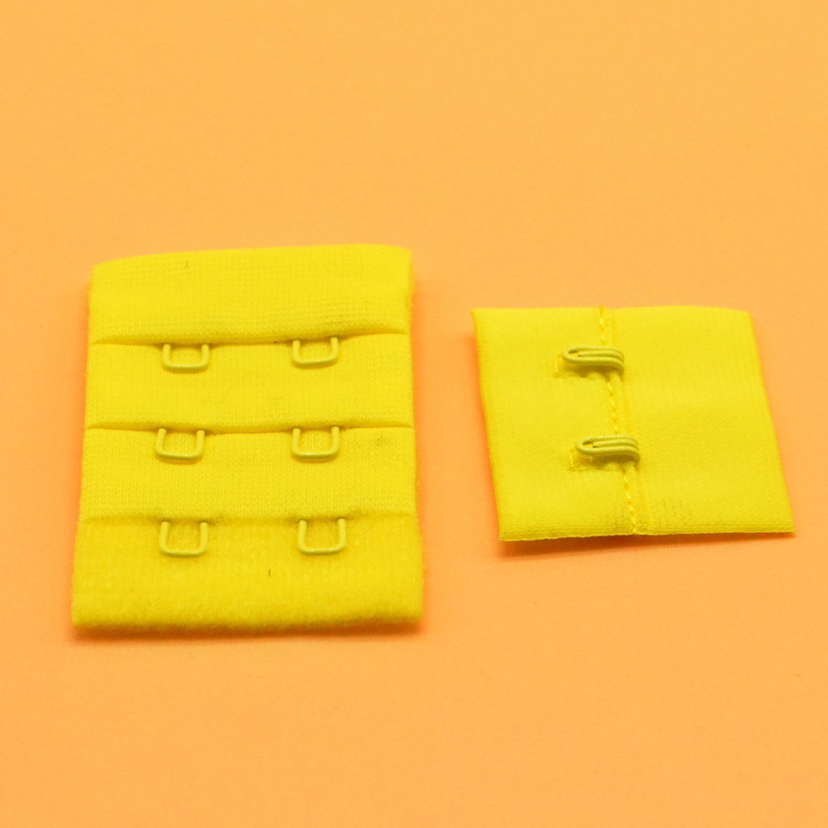 Factory Direct Sales Right Angle Flat Back Buckle 3 Rows 2 Buckles Underwear Accessories Bra Hook Buckle Underwear Buckle Matching Nylon Customization