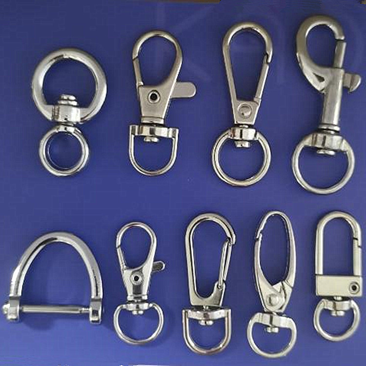 Zinc Alloy Hooks 3 Points Fish Mouth Buckle Stainless Steel Pet Hook Buckle Ribbon Hardware Luggage Buckle Pet Buckles