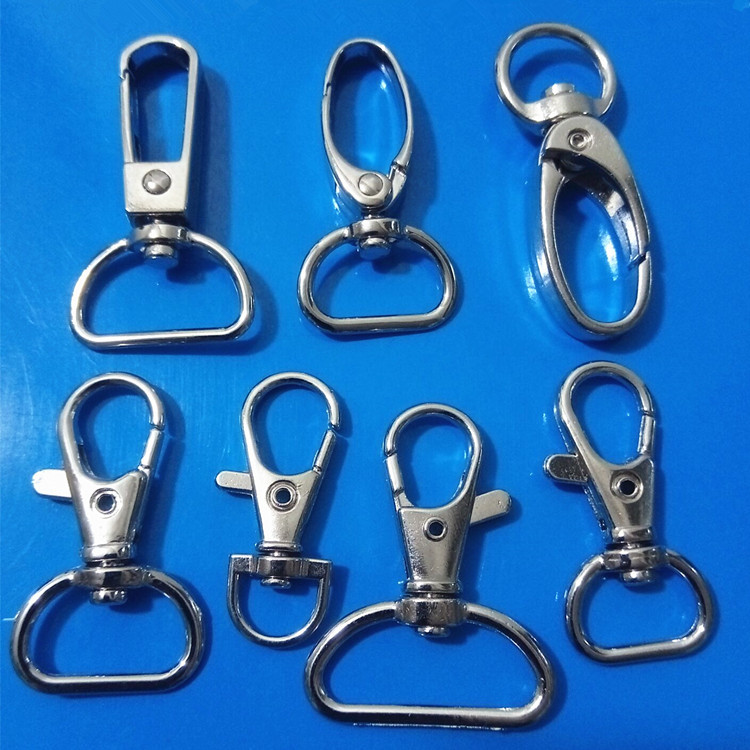 Zinc Alloy Hooks 3 Points Fish Mouth Buckle Stainless Steel Pet Hook Buckle Ribbon Hardware Luggage Buckle Pet Buckles