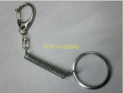 Spring buckles zinc alloy key chain pet dog button box buckle metal key ring key ring.