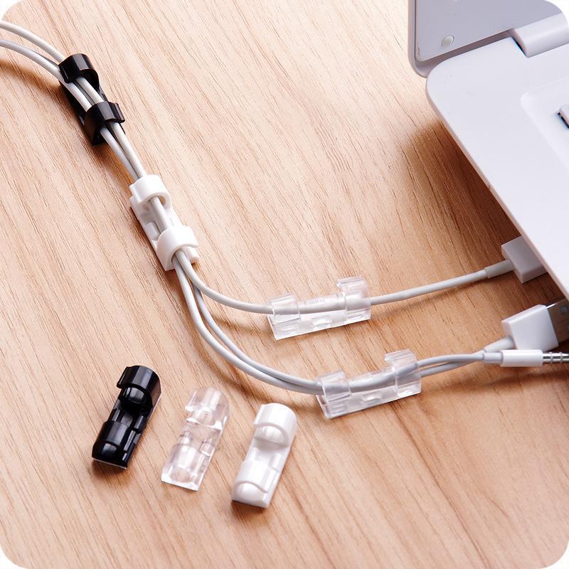 Cord Manager Wall Sticker Data Wire Fixed Clamp Self-Adhesive Clasp Walking Wire Fastner Network Cable Clip Home