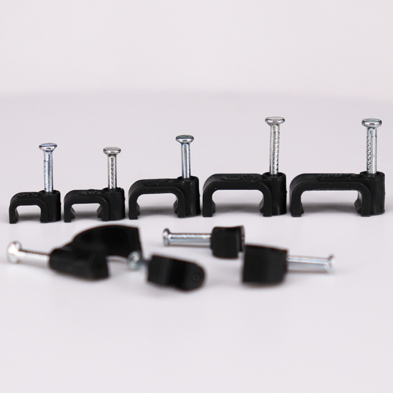 Wholesale Supply Specifications Complete Plastic Steel Nail Clamp Cable Clamp Square Cable Wire Clip for Fastening 4-25mm