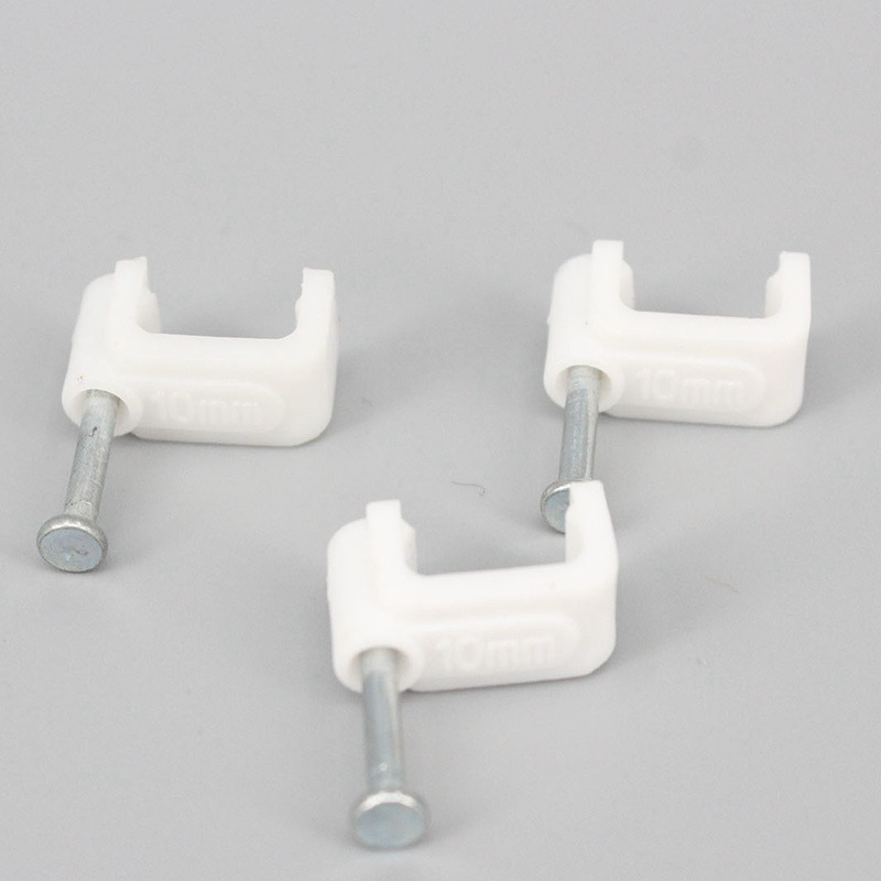 Wholesale Supply Specifications Complete Plastic Steel Nail Clamp Cable Clamp Square Cable Wire Clip for Fastening 4-25mm