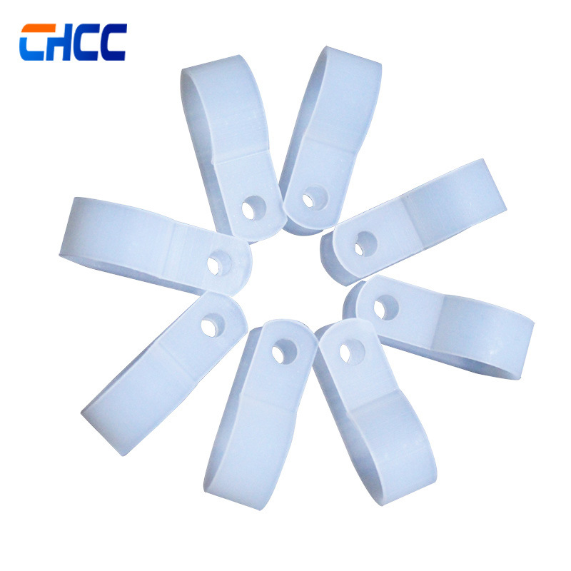 Factory Wholesale R-Type Nylon Line Clamp Cable Fixed Clamp Plastic Wire Fastner Bundle Wire Clamp Cable Clip