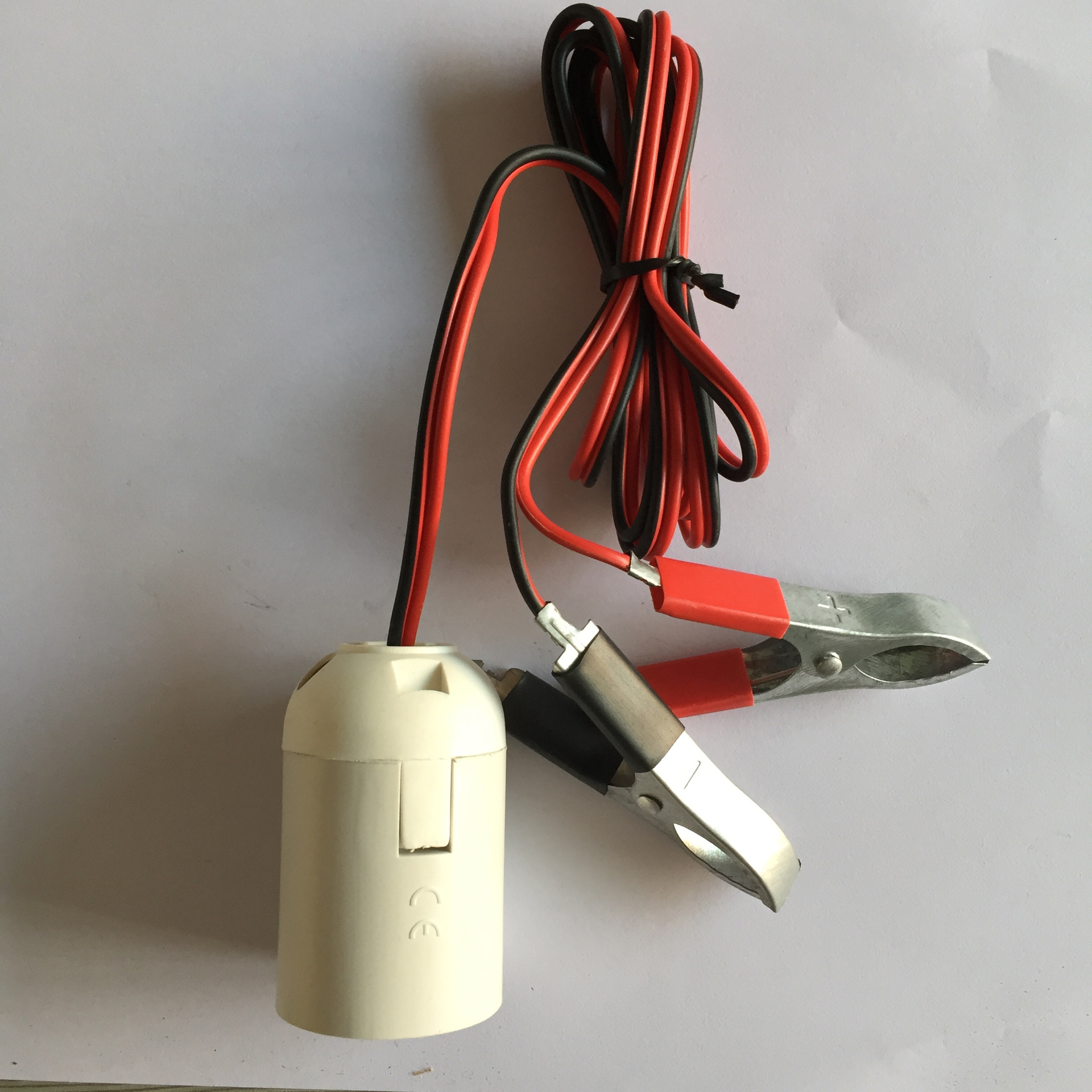 Low Voltage 12vled Globe Large Battery Clip with 1.5 M Wire with E27 Large Lamp Holder Parts SKD and Finished Bulb