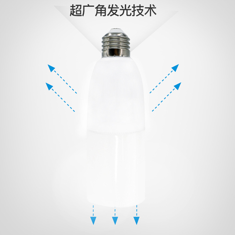 E27 Screw Bulb Led Spiral Lamp Holder Globe 5W 10W 15W Plastic Package Aluminum Column Bulb Factory Wholesale