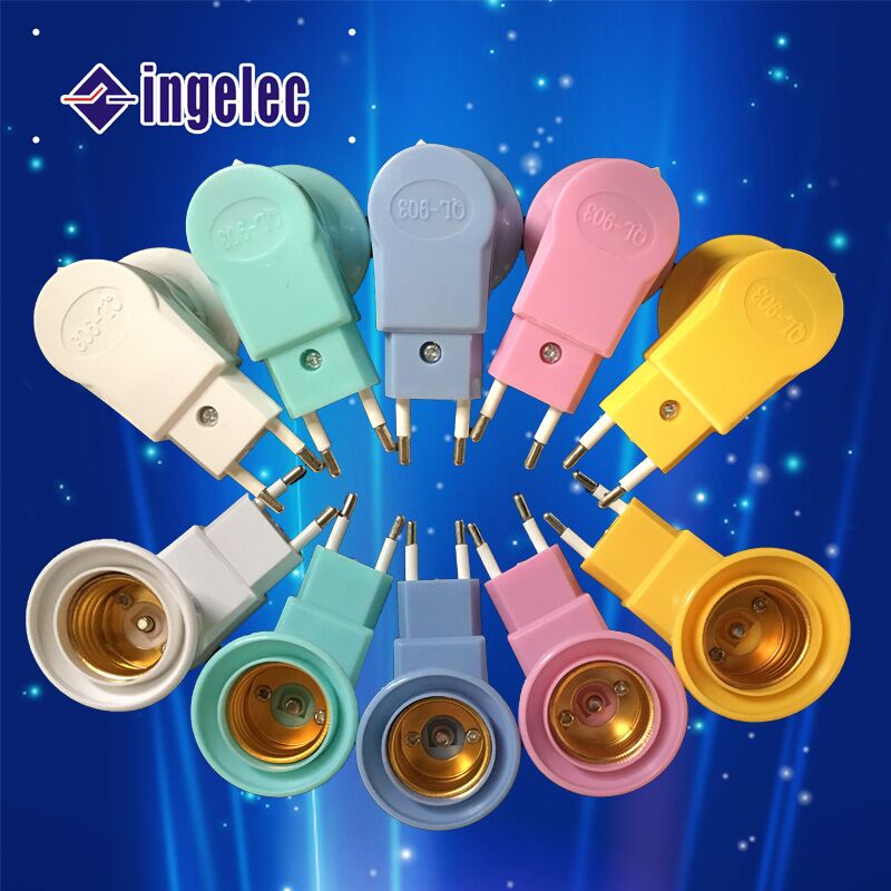 Factory Hot Sale E27 Lamp Holder with Switch Plastic Lamp Holder E27 Energy Saving Bulb Screw Joint