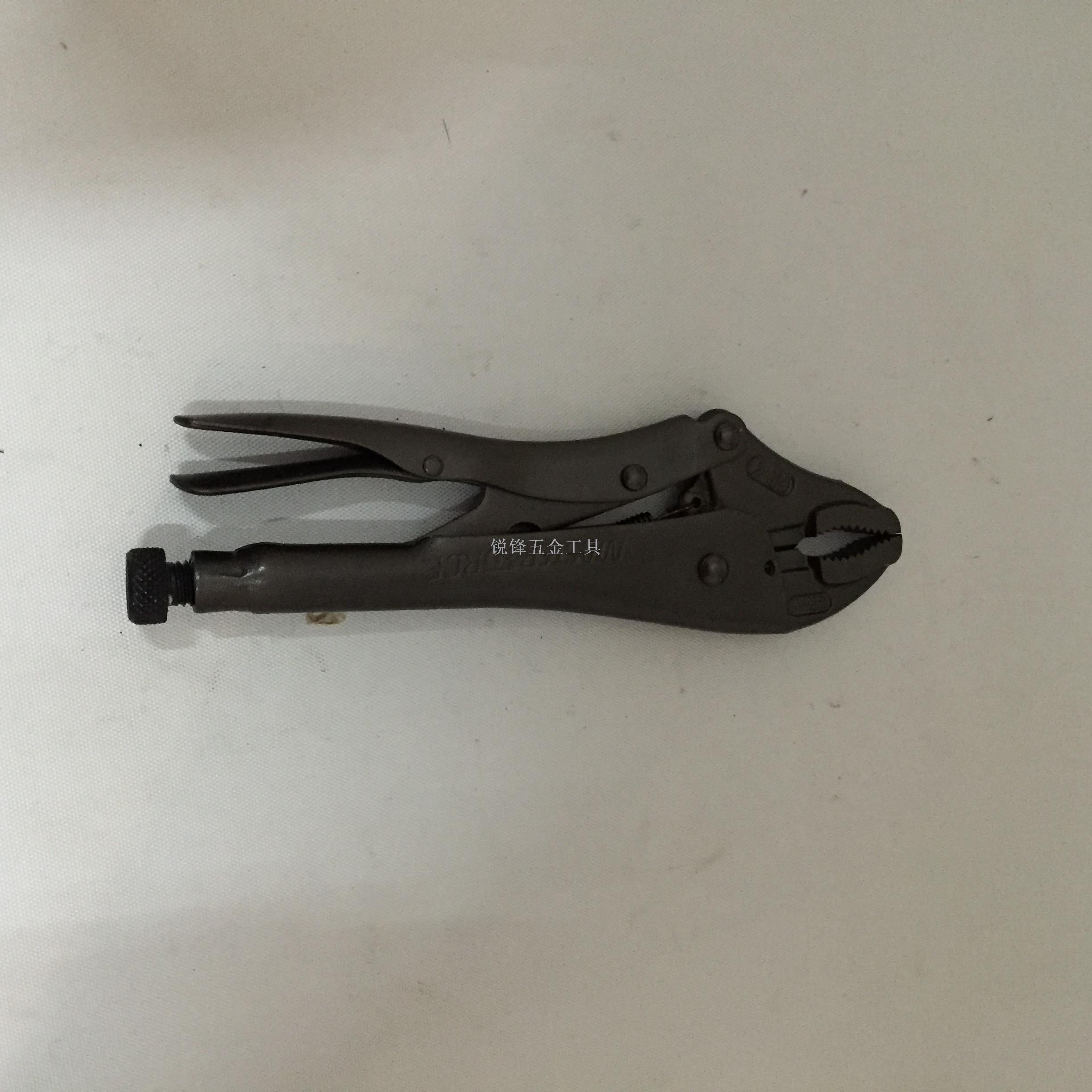 Manufacturer direct sales grip pliers straight buckle straight nose round mouth c type quick release grip pliers with blade