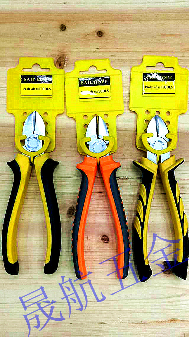 Boutique CRV hammered nickel plated bolt pliers 8 inch diagonal cutting plier, hardware and tools