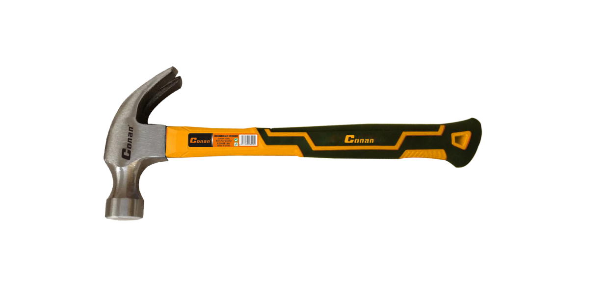 Claw hammer high carbon steel nail hammer with fiber handle